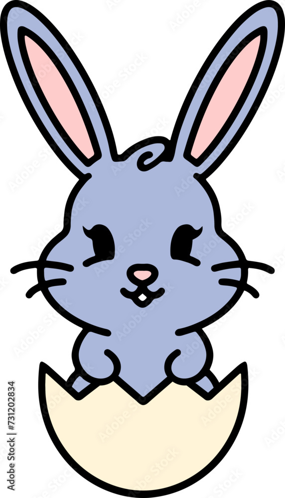 easter bunny in easter egg graphic easter bunny in easter egg graphic