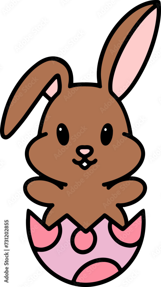 easter bunny in easter egg graphic easter bunny in easter egg graphic