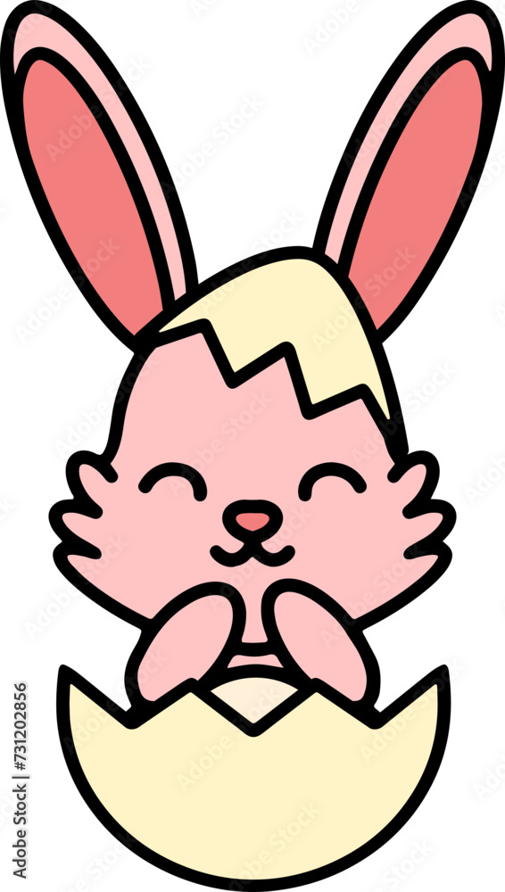 easter bunny in easter egg graphic easter bunny in easter egg graphic