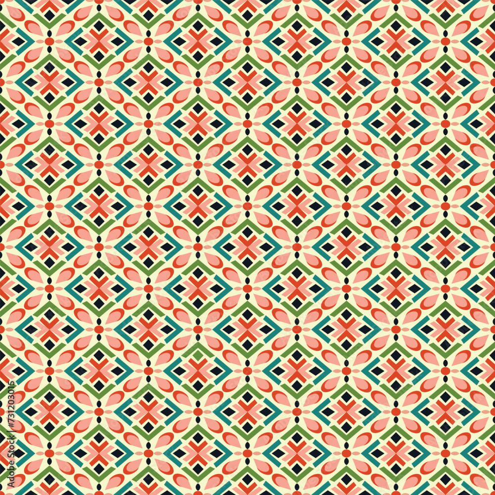 Geometrics Fall autumn fabric seamless vector pattern design.