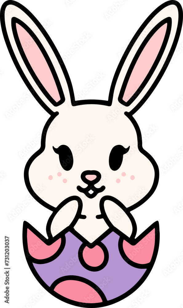 Obraz premium cute easter bunny cartoon