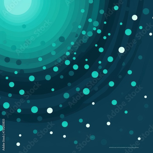 An abstract Turquoise background with several Turquoise dots