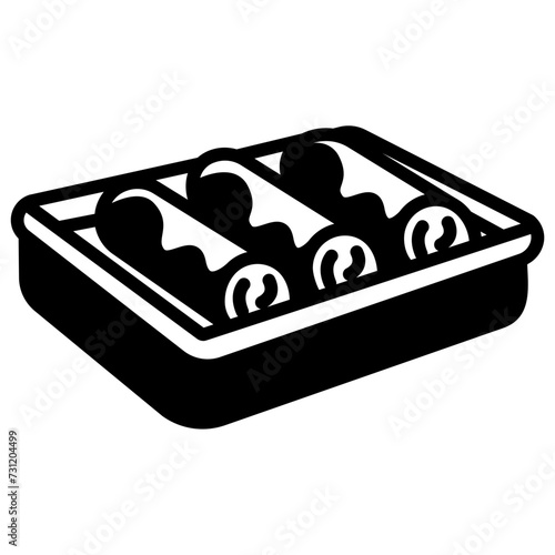 Enchiladas glyph and line vector illustration