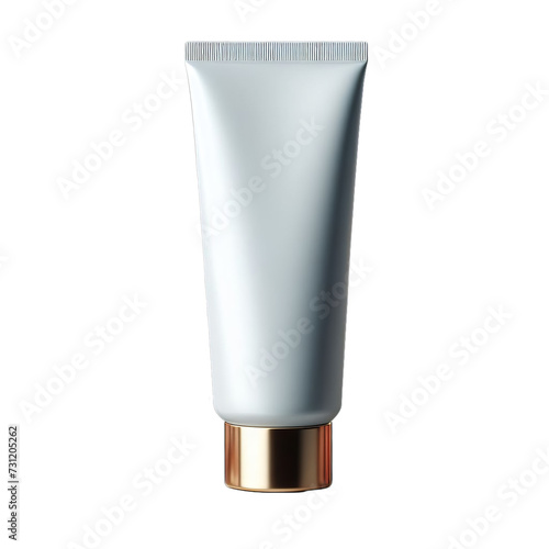 A cosmetic tube blank label for mock up  beauty product packaging  isolated  cosmetic product