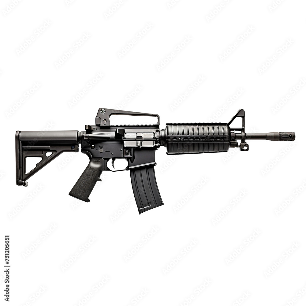 M240 machine gun isolated on transparent background