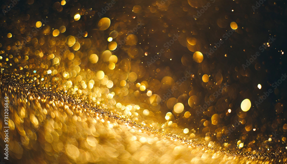 Abstract golden glitter background with elegant movement, symbolizing luxury and opulence Abstract golden glitter background with elegant movement, symbolizing luxury and opulence