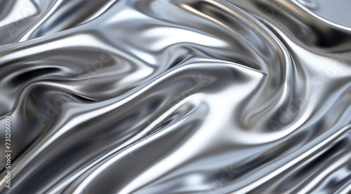 Abstract silver fluid metal background