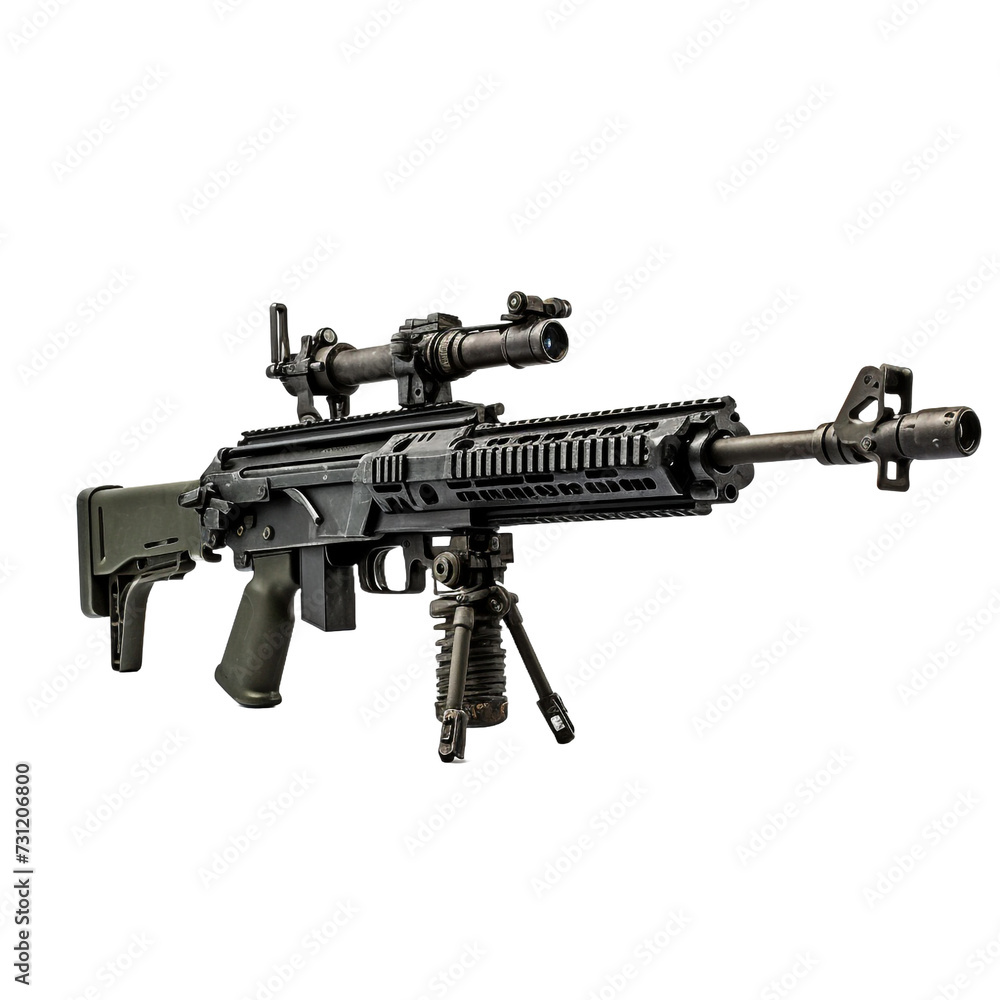 M240 machine gun isolated on transparent background M240 machine gun isolated on transparent background