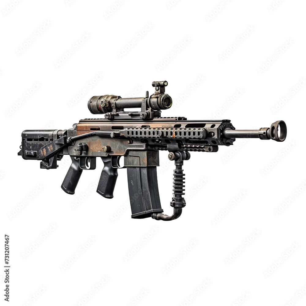 M240 machine gun isolated on transparent background M240 machine gun isolated on transparent background