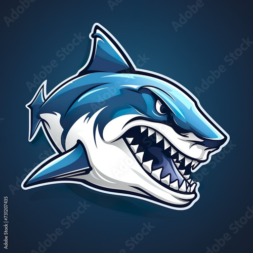 hand drawn shark mascot logo  © Umar