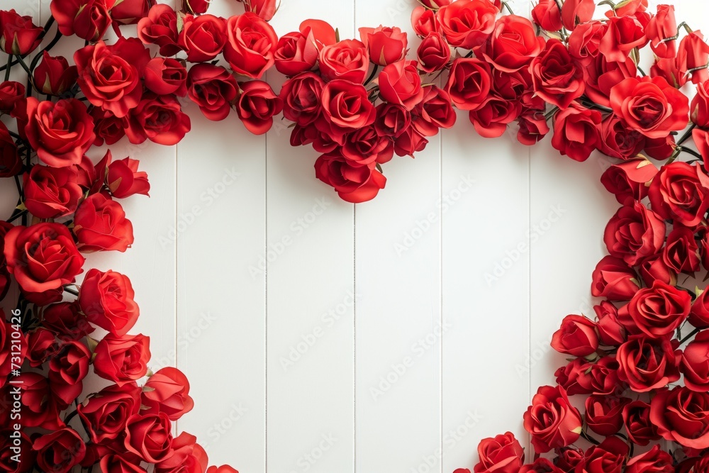 Heart-Shaped Floral Arch in Elegant White Interior Heart-Shaped Floral Arch in Elegant White Interior