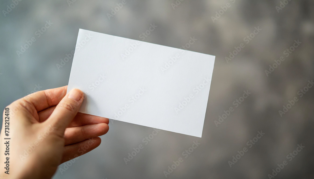 Hand holding blank paper: versatile concept for promotion, announcement, or message illustration Hand holding blank paper: versatile concept for promotion, announcement, or message illustration