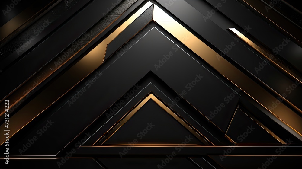 Abstract luxury background of metal with black and gold color. Modern business background