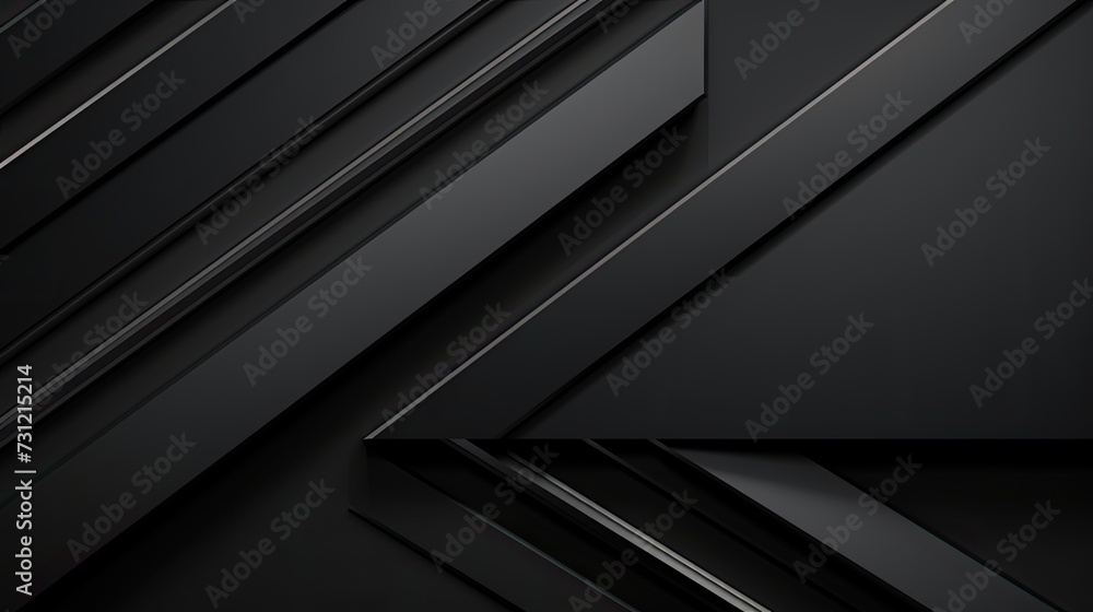 Black abstract corporate background. Black grey abstract modern background for design. Dark. Geometric shape. 3d effect. Diagonal lines, stripes 
