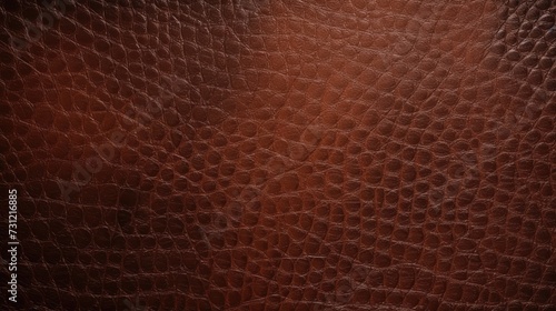 Detailed close-up of rich brown leather texture