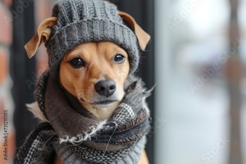 Stylishly Attired Dog: Fashionable Canine