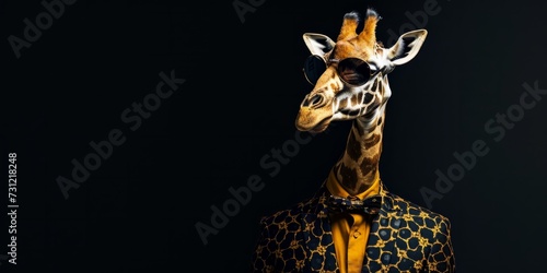 Giraffe In Suit © Anastasiia