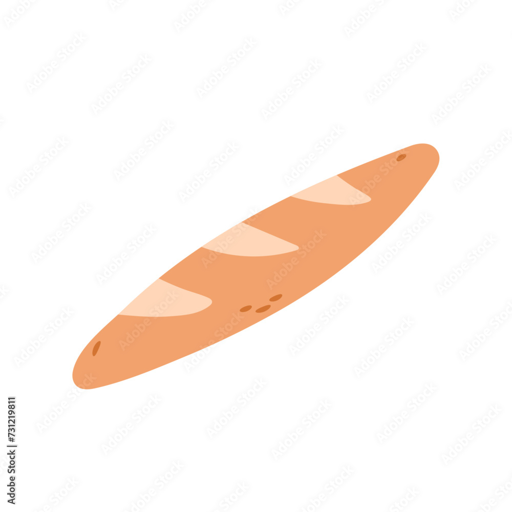 A loaf of bread on a white background A loaf of bread on a white background