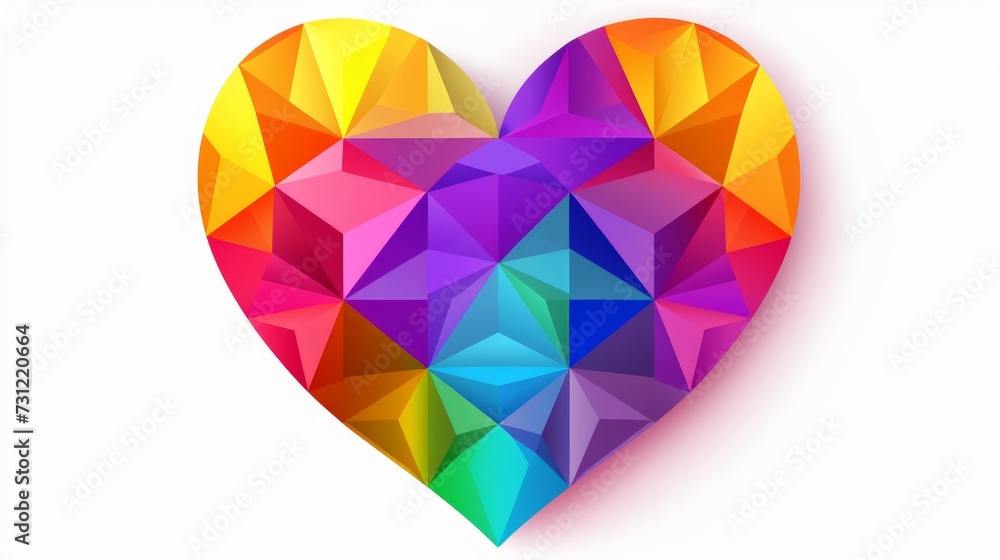 Vector icon of rainbow heart, lgbt community sign. lgtbi heart design Vector icon of rainbow heart, lgbt community sign. lgtbi heart design