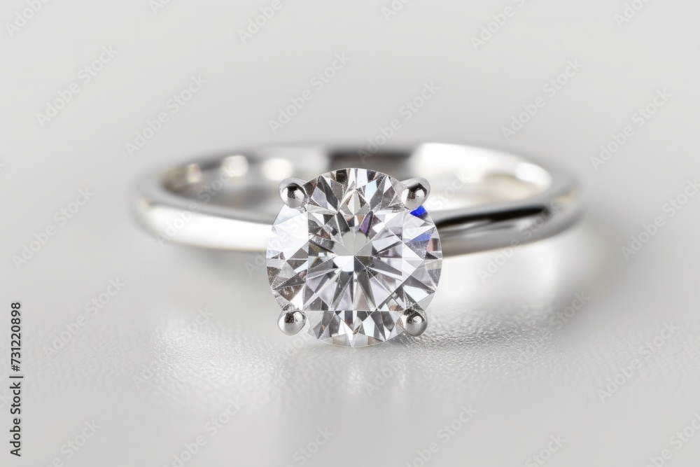 High-Quality Diamond Ring On A White Background, Equipped With Clipping Path For Effortless Editing High-Quality Diamond Ring On A White Background, Equipped With Clipping Path For Effortless Editing