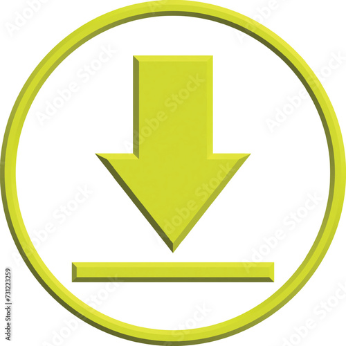 3d download icon design template 01