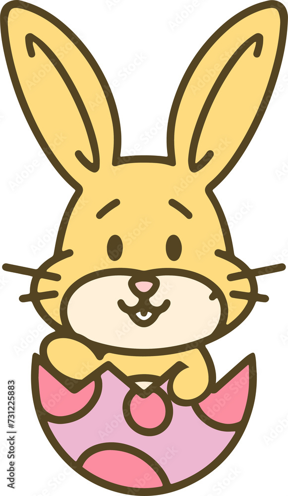 cute easter rabbit cartoon