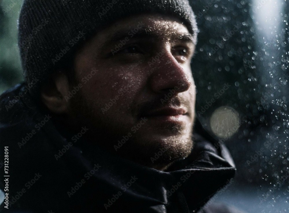 Homeless on the street on winter Homeless on the street on winter