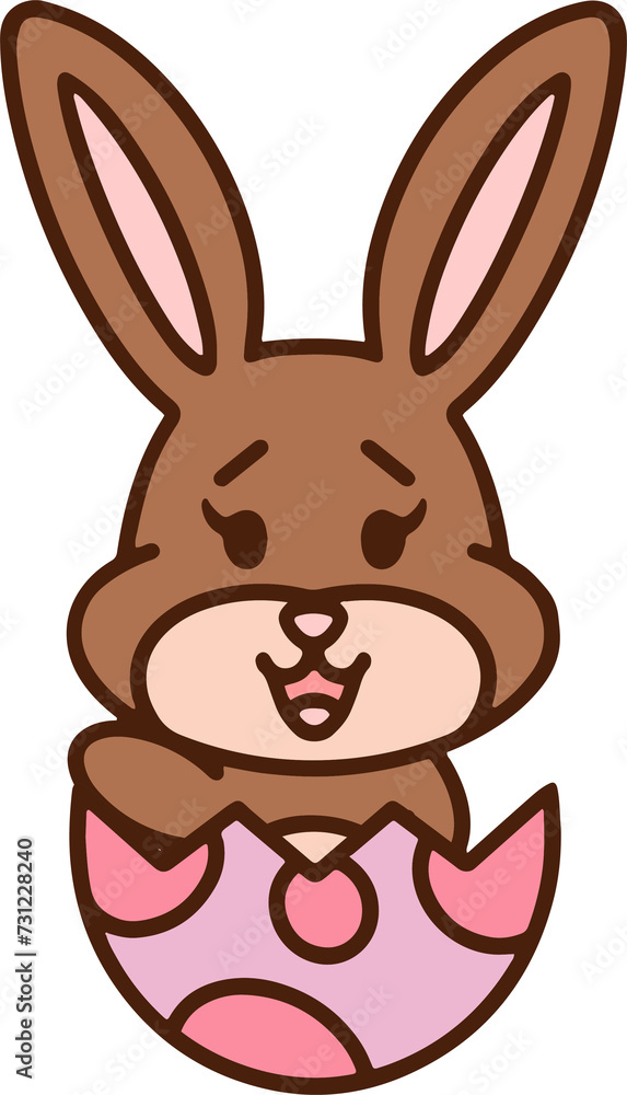 cute bunny in easter egg cute bunny in easter egg