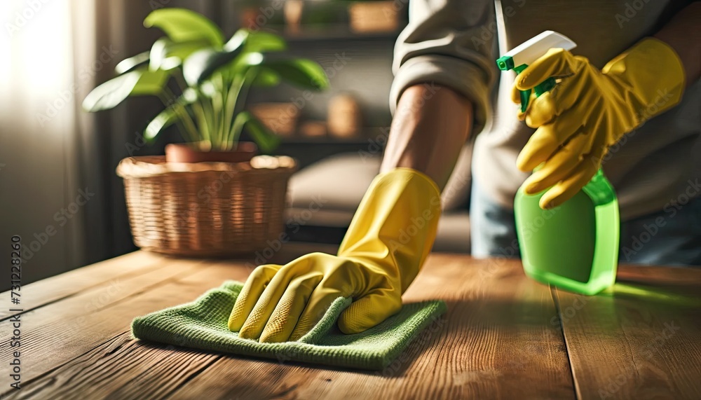 Gentle Touch: Detail-Oriented Home Cleaning - obrazy, fototapety, plakaty 