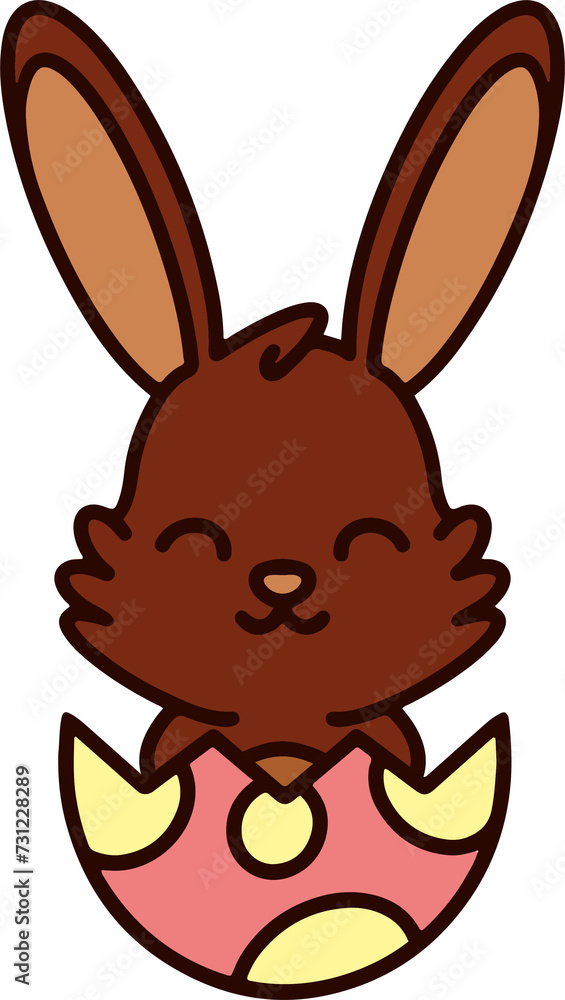 cute bunny in easter egg cute bunny in easter egg