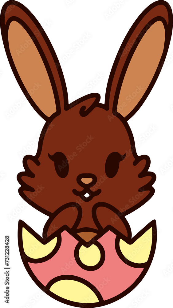 cute easter bunny cartoon with easter egg cute easter bunny cartoon with easter egg