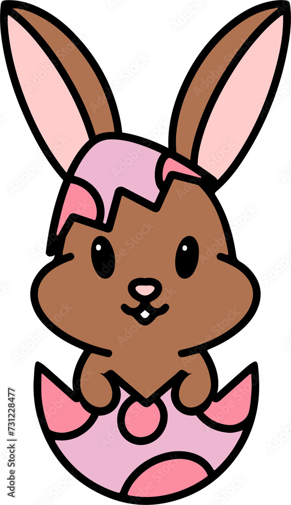 cute easter bunny cartoon with easter egg cute easter bunny cartoon with easter egg