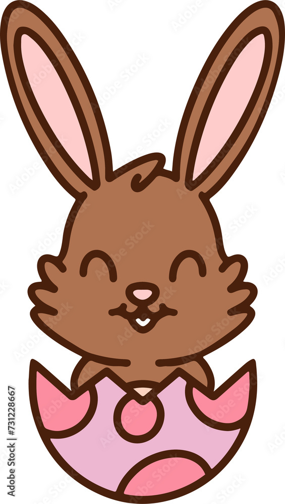 cute easter bunny cartoon with easter egg cute easter bunny cartoon with easter egg