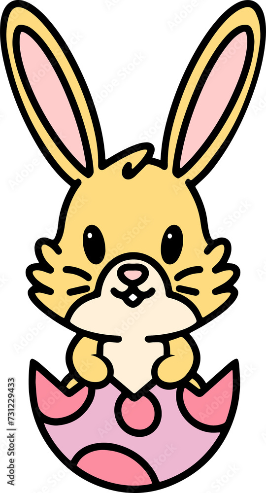 easter bunny cartoon with egg easter bunny cartoon with egg