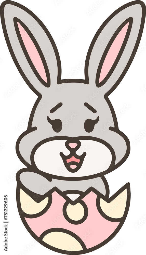 easter bunny cartoon with egg easter bunny cartoon with egg