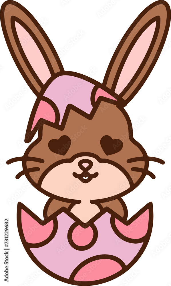 easter bunny cartoon with egg easter bunny cartoon with egg