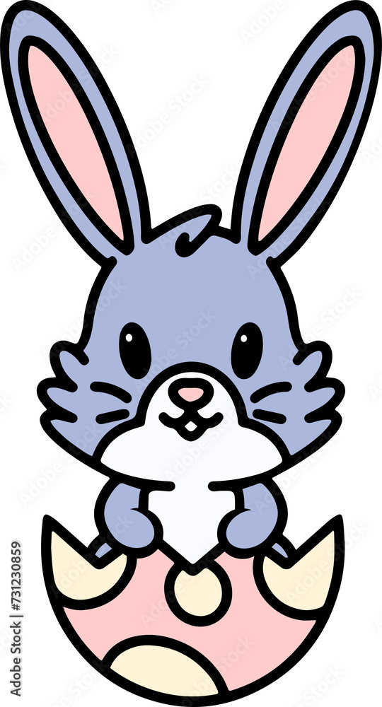 easter rabbit in eggshell easter rabbit in eggshell