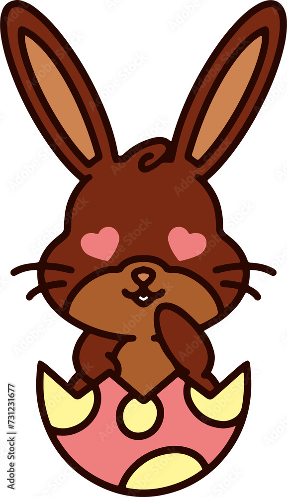Obraz premium easter bunny simple cartoon