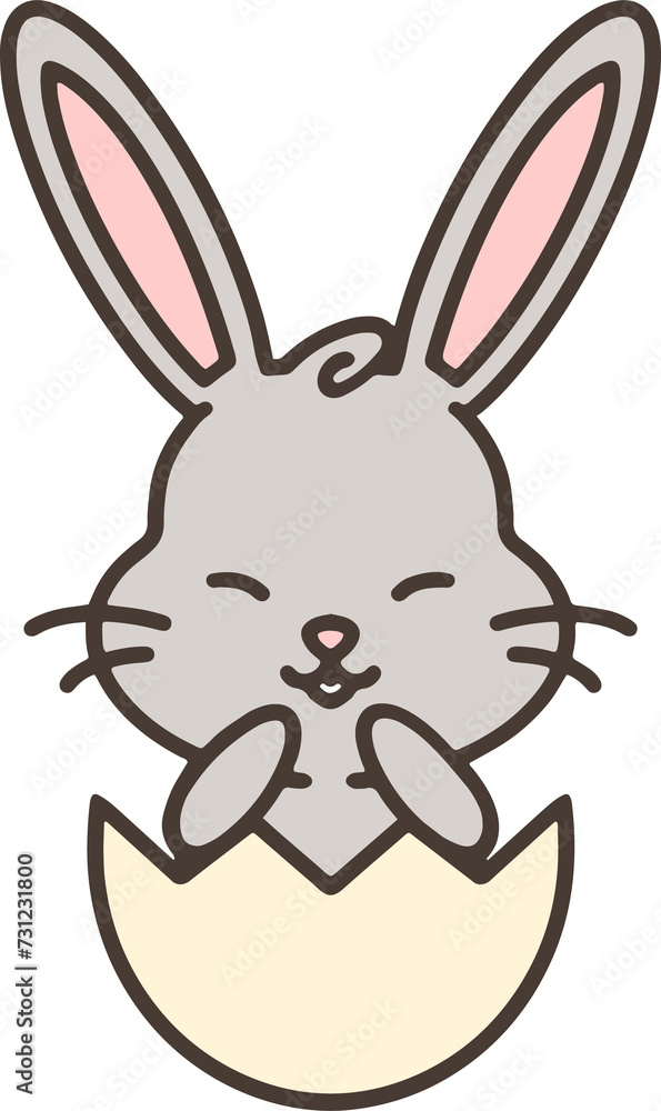 easter bunny simple cartoon easter bunny simple cartoon