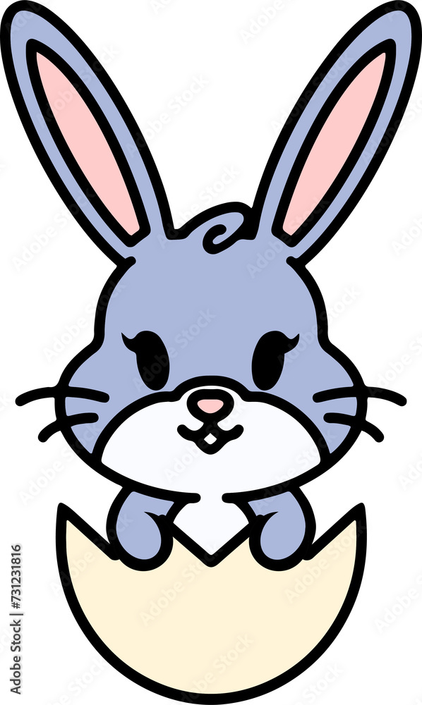 easter bunny simple cartoon easter bunny simple cartoon