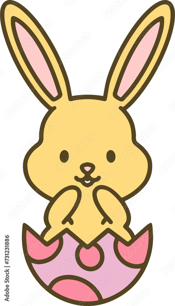 Obraz premium easter bunny simple cartoon