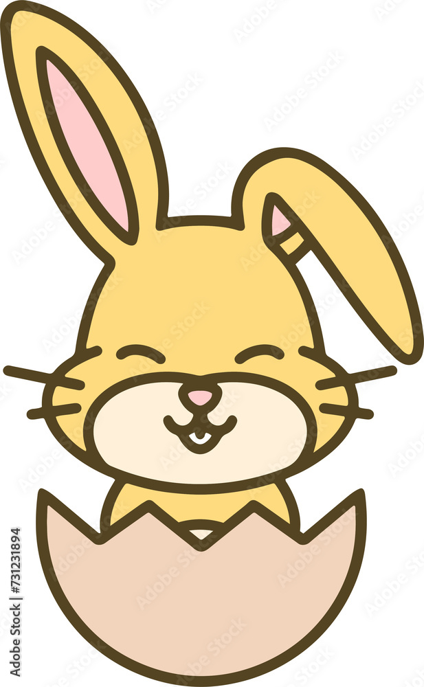 easter bunny simple cartoon easter bunny simple cartoon
