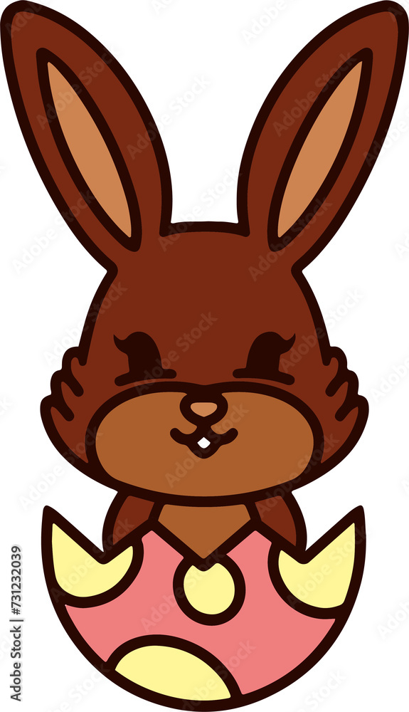 Obraz premium easter bunny simple cartoon