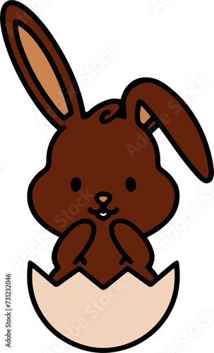easter bunny simple cartoon © lineartestpilot