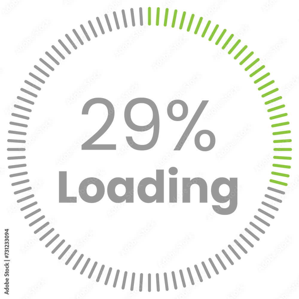 29% Loading. 29% circle diagrams Infographics vector, 29 Percentage ready to use for web design ux-ui