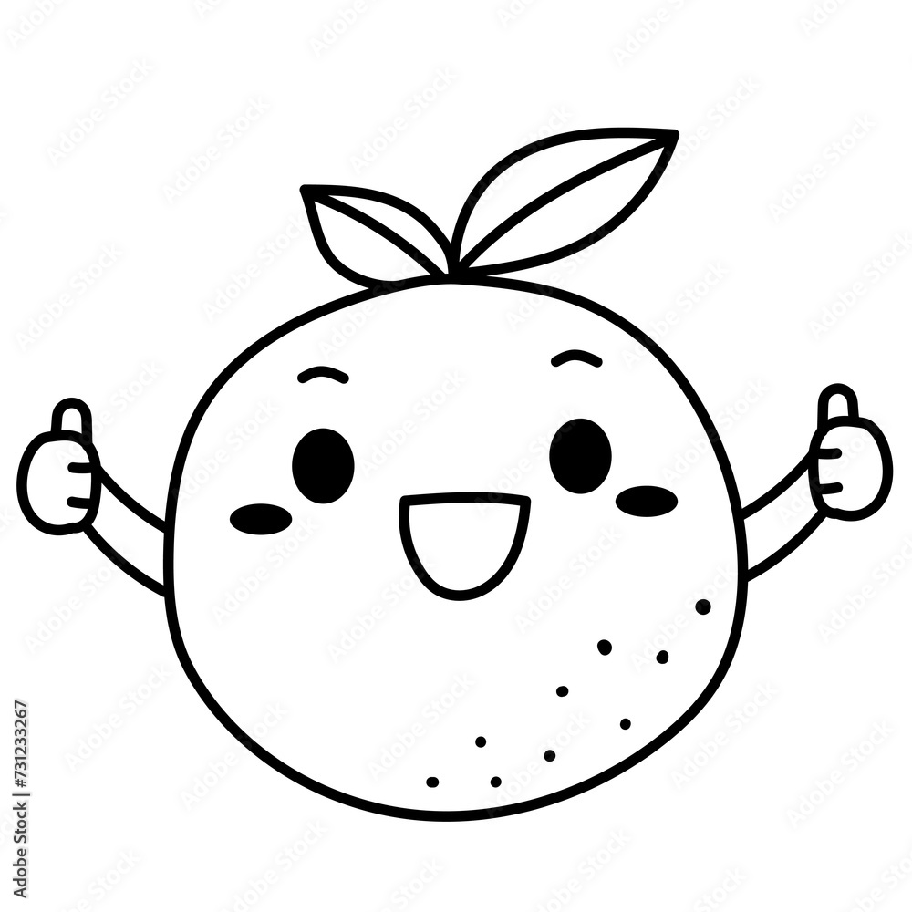 Obraz premium orange cartoon doodle