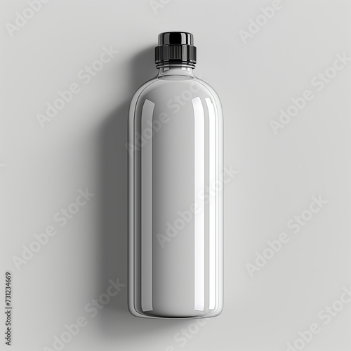 White bottle on Clean Background, Isolate object, Mock up - Generative AI