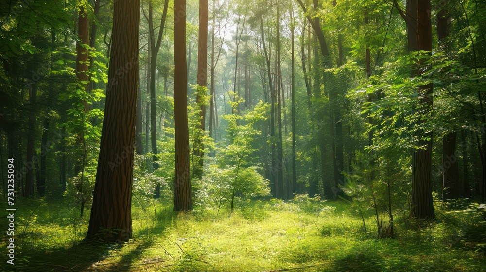 Fototapeta premium forest background, copy space