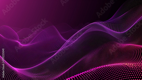 Amaranth deep purple color background made of halftone dots and curved lines