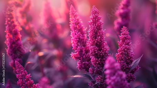 Amaranth deep purple color flower Soft background